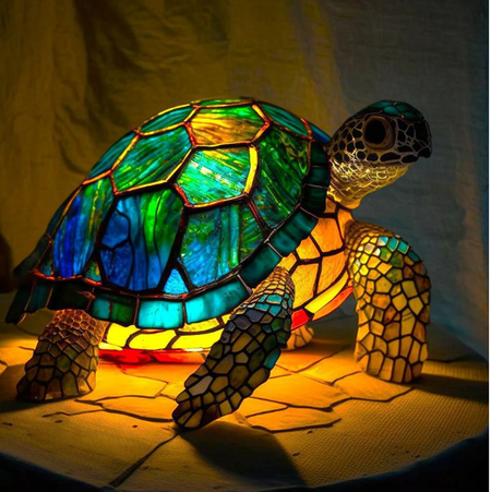 MEELANO Dæmpbar Designlampe Med LED Og Kunstnerisk Finish Hjemmet Skildpadde