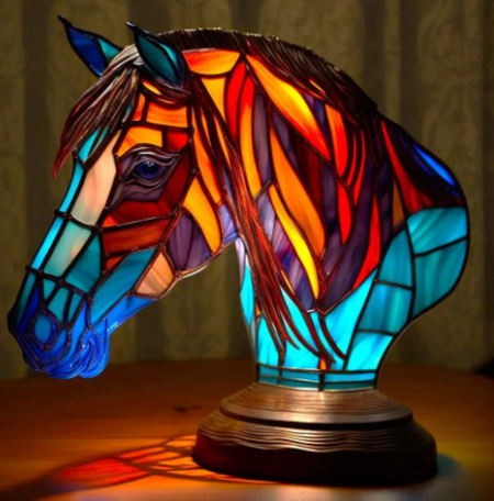 MEELANO Dæmpbar Designlampe Med LED Og Kunstnerisk Finish Hjemmet Hestehoved