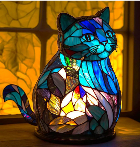 MEELANO Dæmpbar Designlampe Med LED Og Kunstnerisk Finish Hjemmet Kat