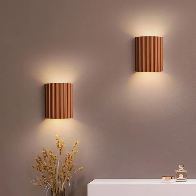 MEELANO Moderne LED Væglampe Med Kunstnerisk Harpiksdesign Hjemmet Orange