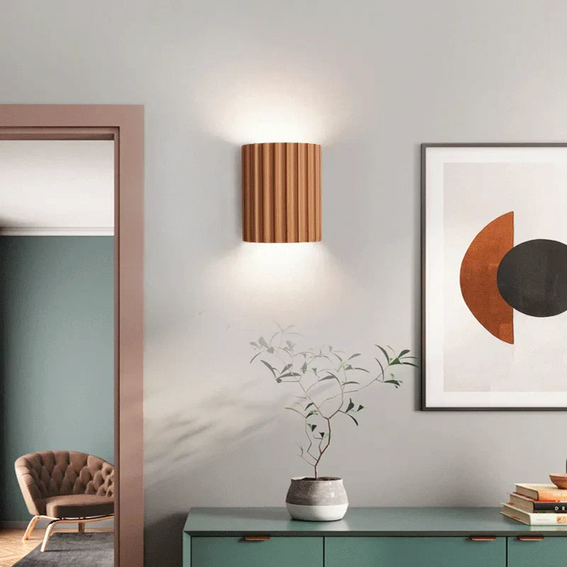 MEELANO GleamEdge | Moderne LED væglampe med kunstnerisk harpiksdesign