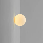 MEELANO Globa loftslampe – Moderne rund loftslampe i glas og aluminium med blødt lys