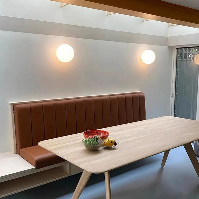 MEELANO Globa loftslampe – Moderne rund loftslampe i glas og aluminium med blødt lys