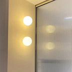 MEELANO Globa loftslampe – Moderne rund loftslampe i glas og aluminium med blødt lys