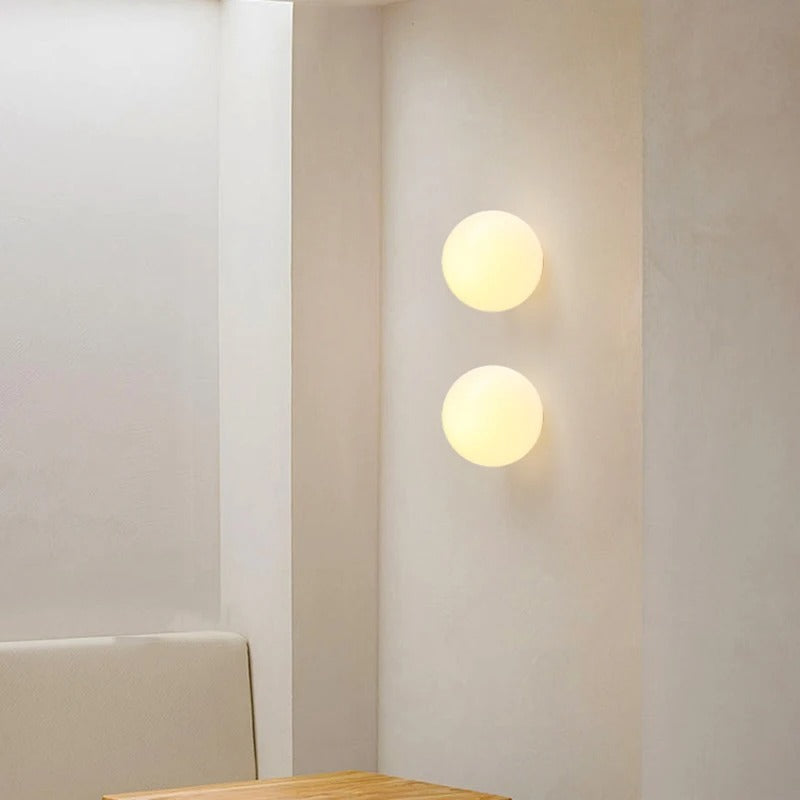 MEELANO Globa loftslampe – Moderne rund loftslampe i glas og aluminium med blødt lys