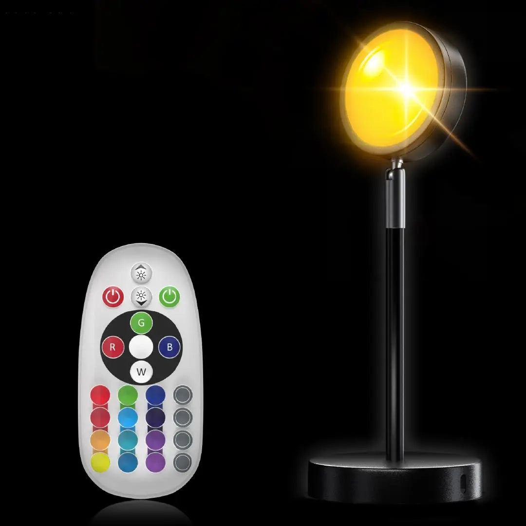 MEELANO Led Projektionslampe Solnedgangseffekt Og Fjernbetjening