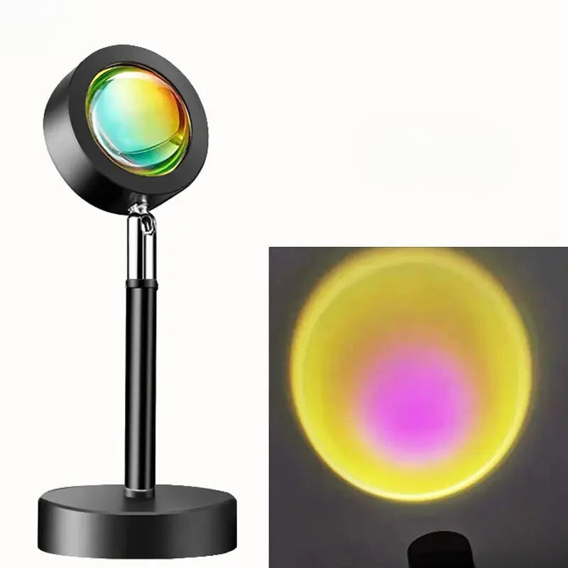MEELANO Led Projektionslampe Solnedgangseffekt Og Fjernbetjening Solnedgang