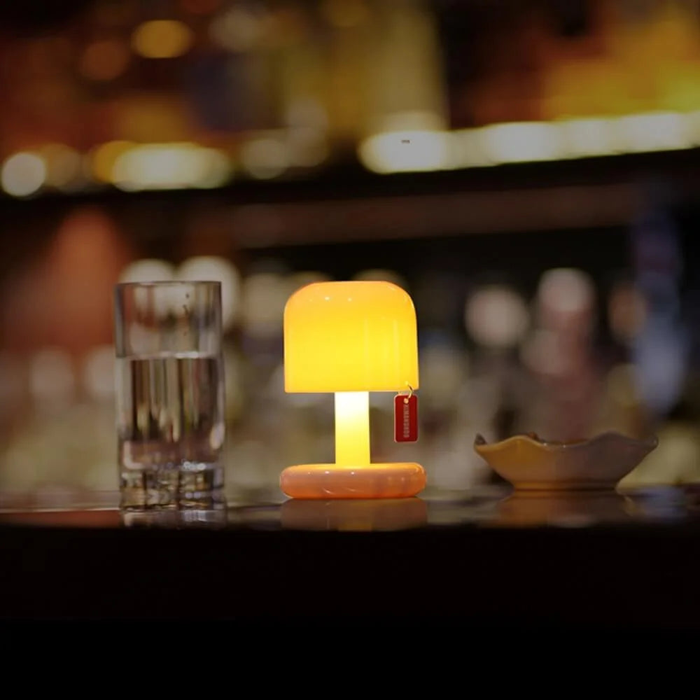 MEELANO Grampians Glow bærbar lampe – USB genopladelig solnedgangslampe med varm og romantisk glød