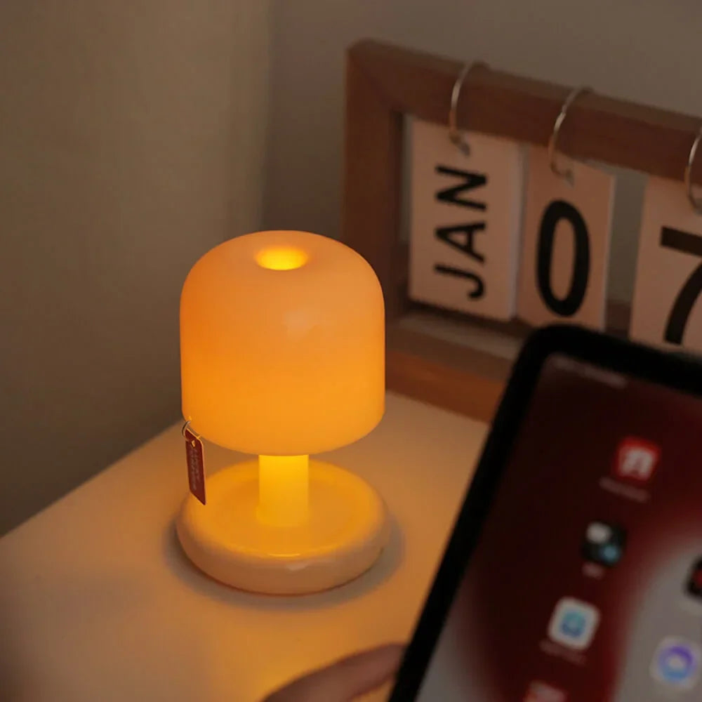 MEELANO Grampians Glow bærbar lampe – USB genopladelig solnedgangslampe med varm og romantisk glød