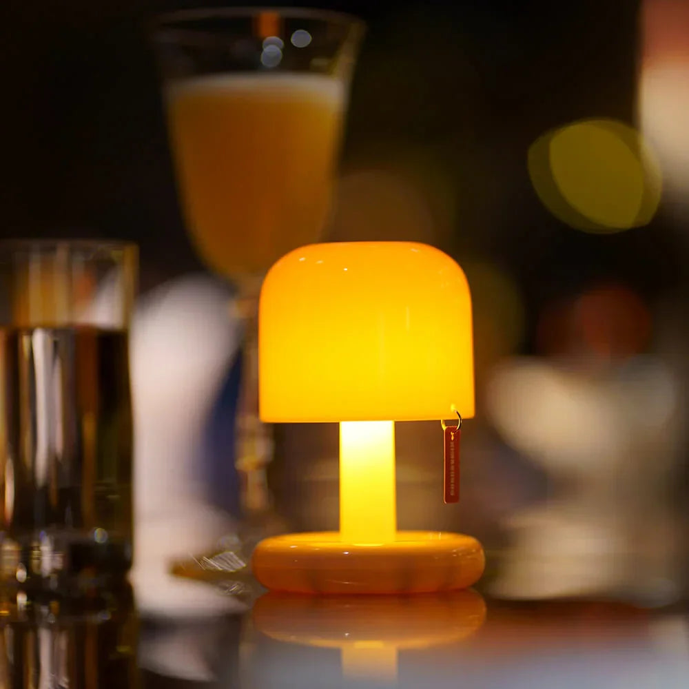 MEELANO Grampians Glow bærbar lampe – USB genopladelig solnedgangslampe med varm og romantisk glød