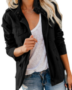 MEELANO Parsha | Dame Mellemlang Jakke - Stilfuld & Komfortabel Overgangsjakke & Vinterjakke Sort