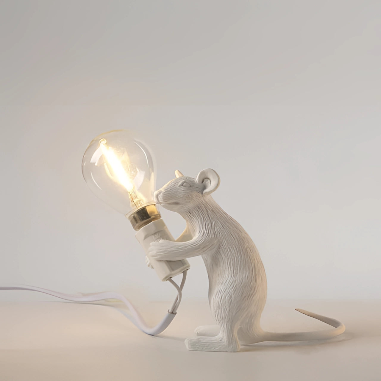 MEELANO Guldmuselampe - Finurlig dyreformet skrivebordslampe, excentrisk indretning