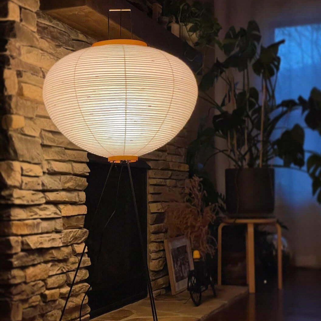 MEELANO Gulvlampe med rispapir – Blødt lys & minimalistisk charme