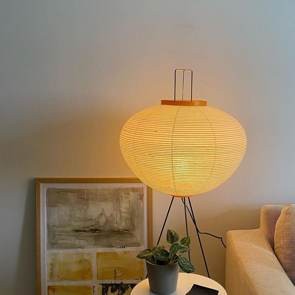 MEELANO Gulvlampe med rispapir – Blødt lys & minimalistisk charme