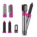 MEELANO 5-i-1 Air Styler – Hårtørrer med Børster & Krøllejern, Automatiske Krøllestave, Glatte- & Volumenbørste, Varmesensor