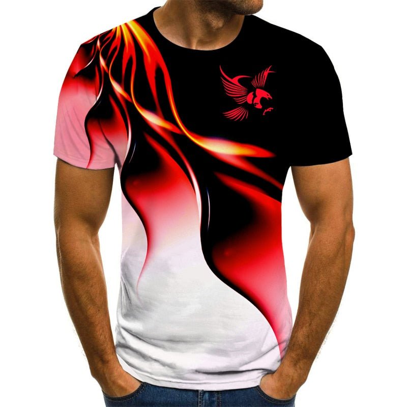 MEELANO Eagle | T-shirt til mænd – Markant Ørneprint, Førsteklasses Bomuld & Moderne Maskulinitet Rød