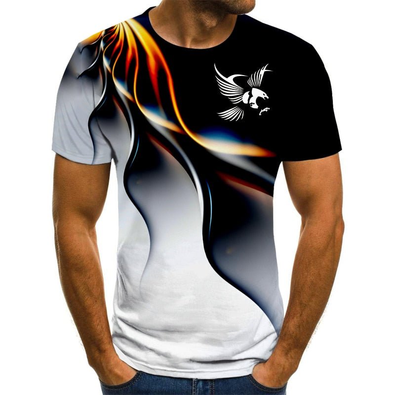 MEELANO Eagle | T-shirt til mænd – Markant Ørneprint, Førsteklasses Bomuld & Moderne Maskulinitet Sort