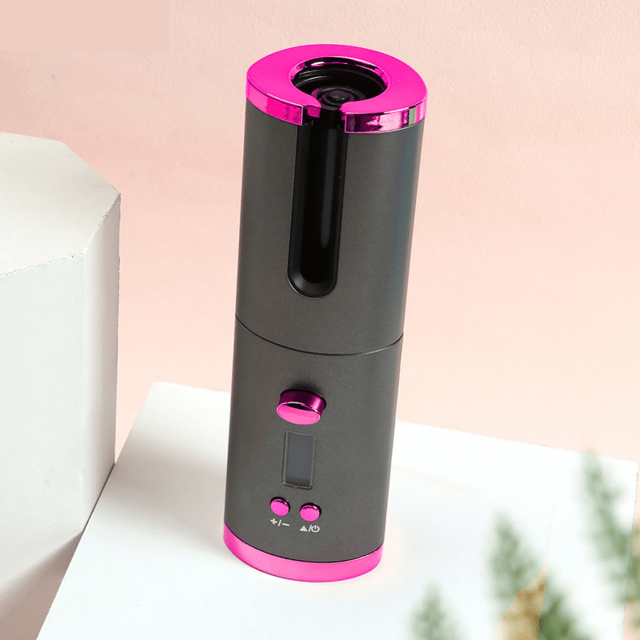 MEELANO Trådløst Automatisk Krøllejern – Genopladeligt Keramisk Krøllejern med 60 Min. Brugstid, USB, Rejsevenligt, 3 Farver