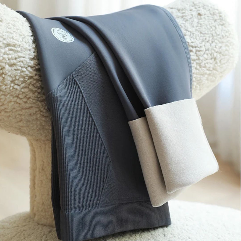 MEELANO Denise Graviditetsleggings – Sømløse & Slanke Gravid Leggings med God Plads til Maven, 4 Farver, M–XL – Pamelo Gråblå