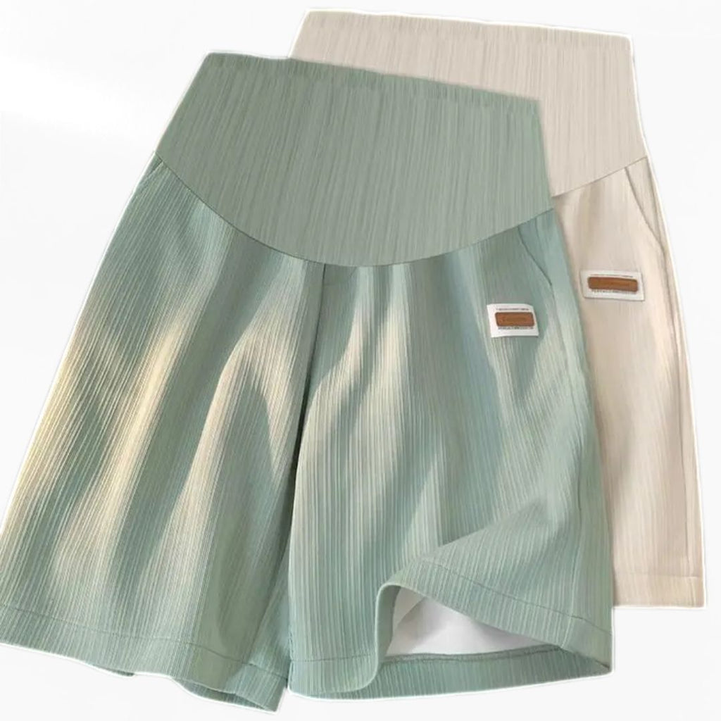 MEELANO Carole Graviditetsleggings Korte – Sømløse Korte Gravid Leggings med Høj Talje, Cykelshorts, M–3XL – Dôre