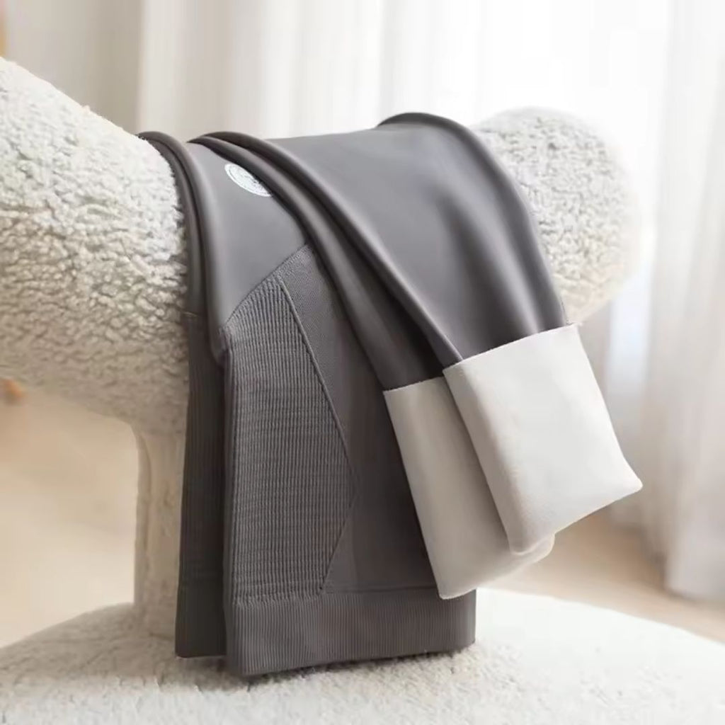 MEELANO Denise Graviditetsleggings – Sømløse & Slanke Gravid Leggings med God Plads til Maven, 4 Farver, M–XL – Pamelo Grå