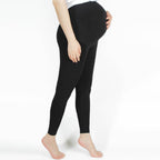 MEELANO Joy Graviditetsleggings – Smalle Højtaljede Gravid Leggings med Mavestøtte, 4 Farver, S–2XL – Zahara Sort