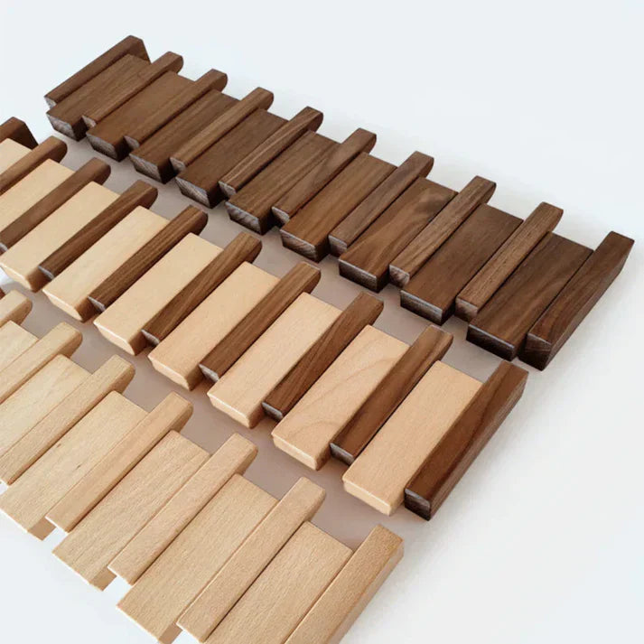 MEELANO Håndlavet Træ Kapstok med Piano Design – Stilfuld og Funktionel