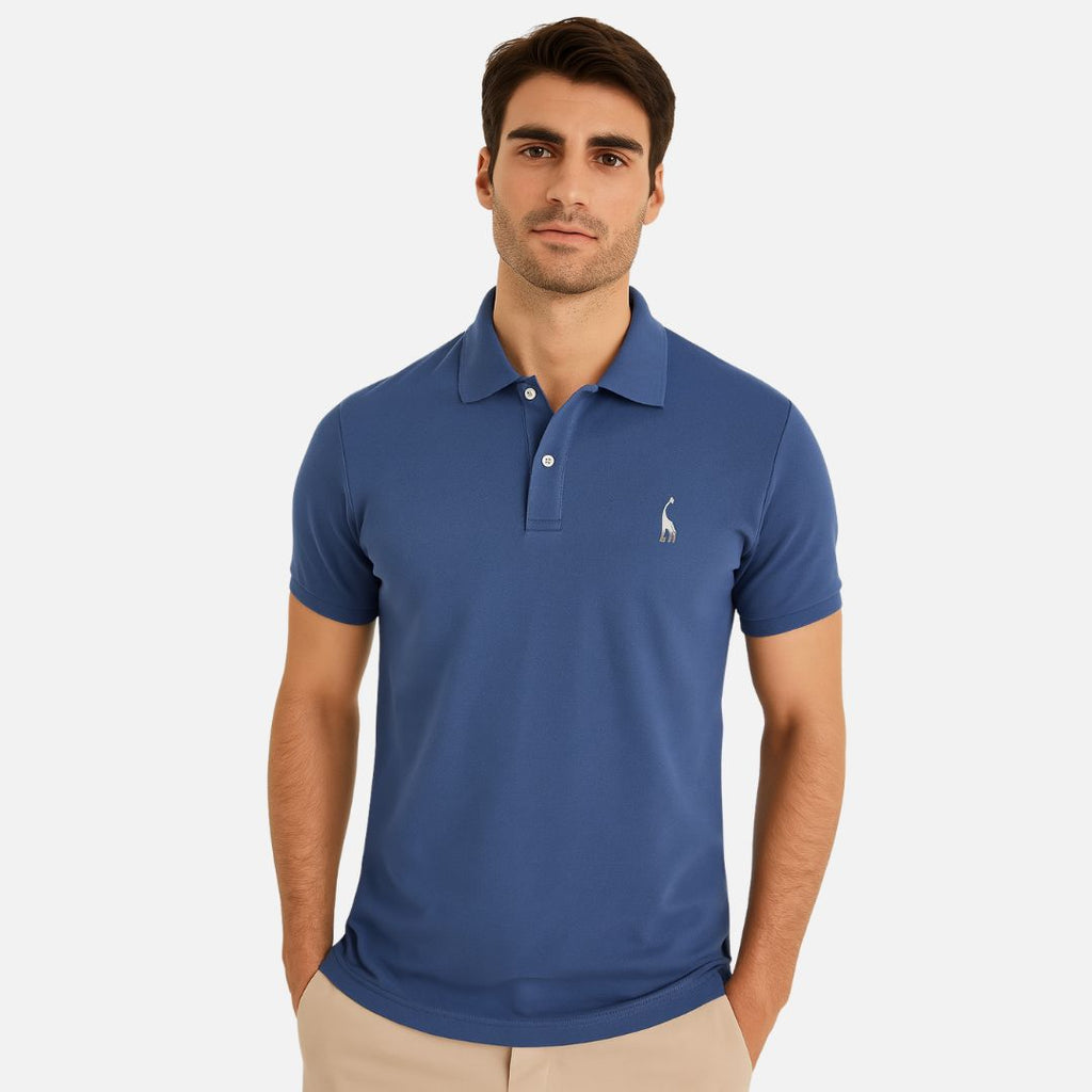 MEELANO Herre Poloshirt Kortærmet Smart Casual Blødt Åndbart Stof Ren Finish Blå