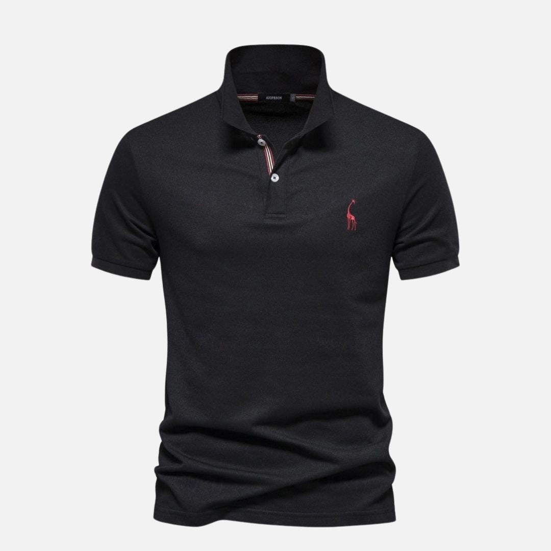 MEELANO Herre Poloshirt Kortærmet Smart Casual Blødt Åndbart Stof Ren Finish Sort