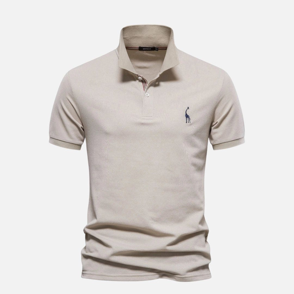 MEELANO Herre Poloshirt Kortærmet Smart Casual Blødt Åndbart Stof Ren Finish Beige