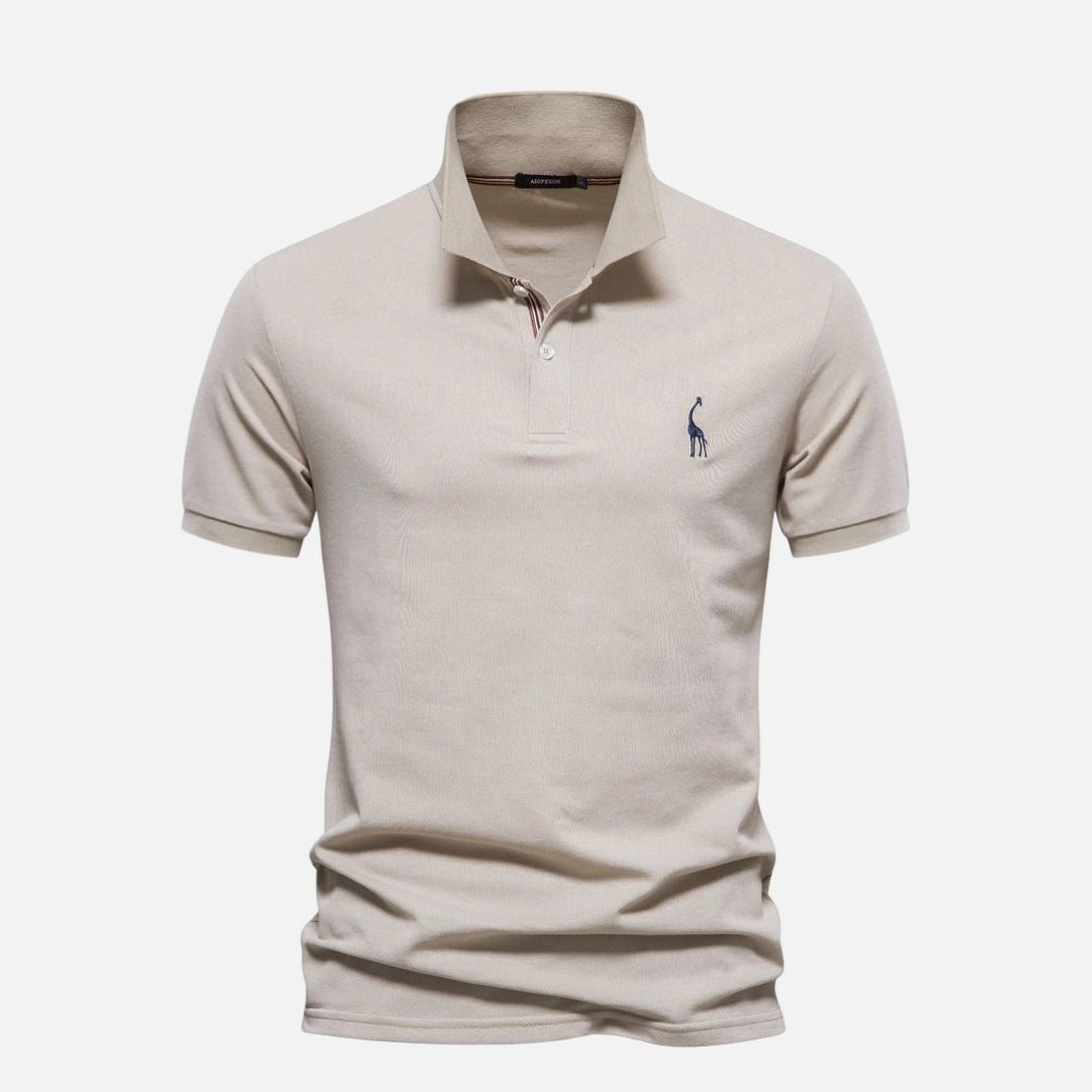 MEELANO Herre Poloshirt Kortærmet Smart Casual Blødt Åndbart Stof Ren Finish Beige