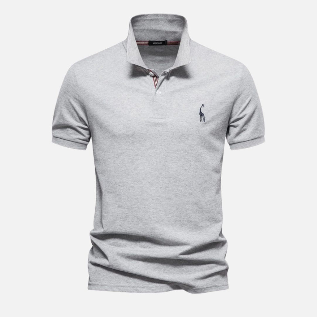 MEELANO Herre Poloshirt Kortærmet Smart Casual Blødt Åndbart Stof Ren Finish Grå