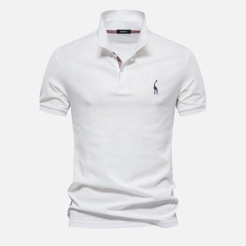 MEELANO Herre Poloshirt Kortærmet Smart Casual Blødt Åndbart Stof Ren Finish Hvid