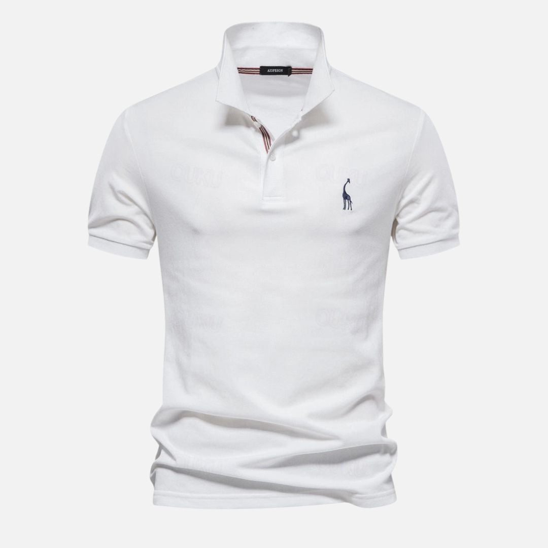 MEELANO Herre Poloshirt Kortærmet Smart Casual Blødt Åndbart Stof Ren Finish Hvid