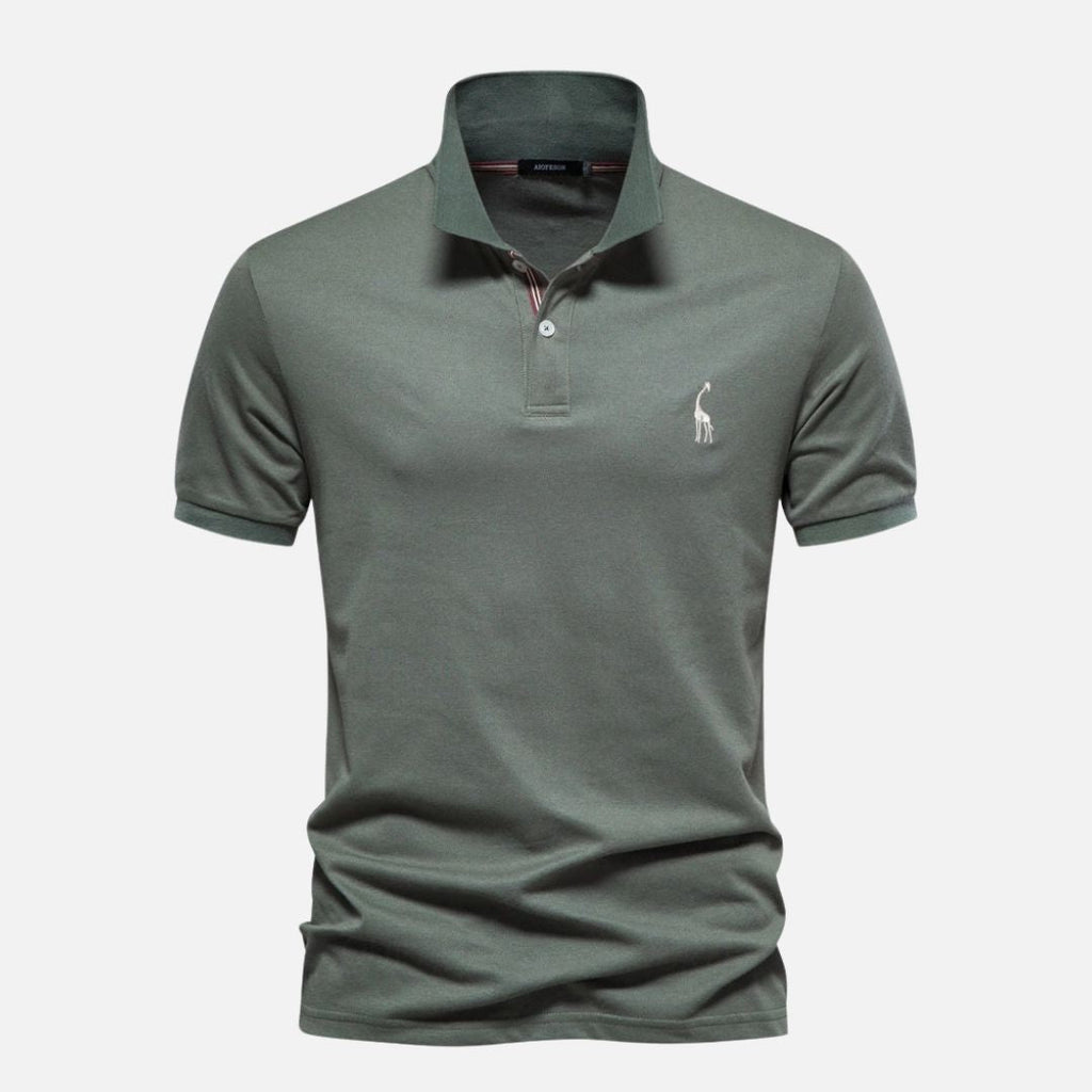MEELANO Herre Poloshirt Kortærmet Smart Casual Blødt Åndbart Stof Ren Finish Grøn