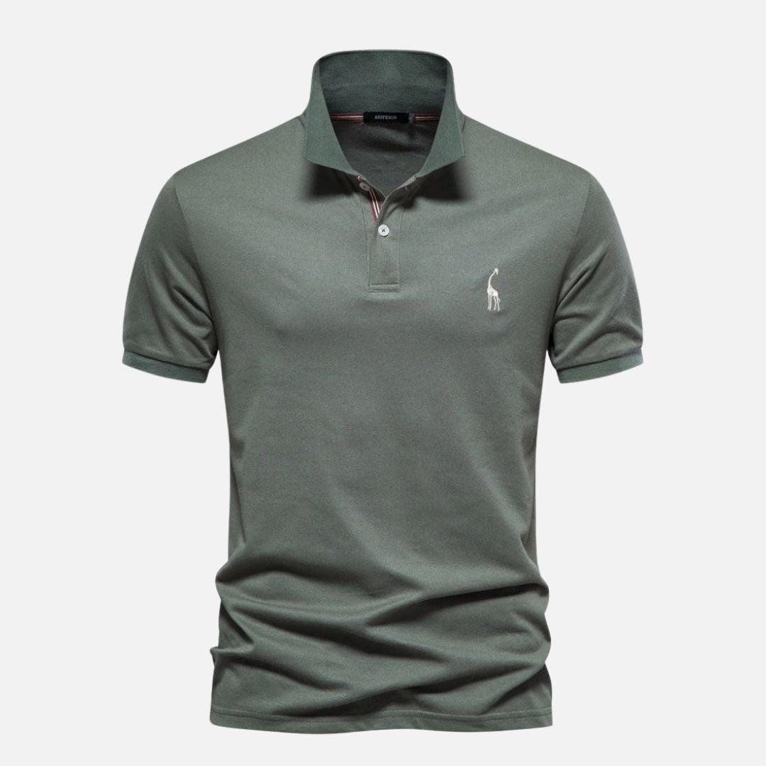 MEELANO Herre Poloshirt Kortærmet Smart Casual Blødt Åndbart Stof Ren Finish Grøn