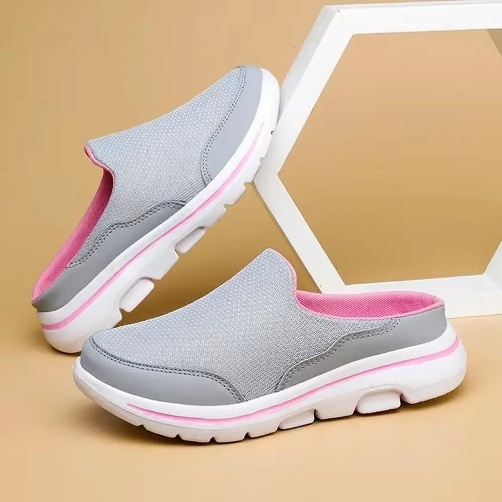 MEELANO Herre åndbare sommertøfler - Tykke såler uden ryg, indendørs og udendørs vandresko Grå Pink
