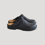 MEELANO Herre Slip-on Loafers Læder Med Justerbar Rem Og Stødabsorbering Sort