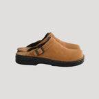 MEELANO Herre Slip-on Loafers Læder Med Justerbar Rem Og Stødabsorbering Kaki