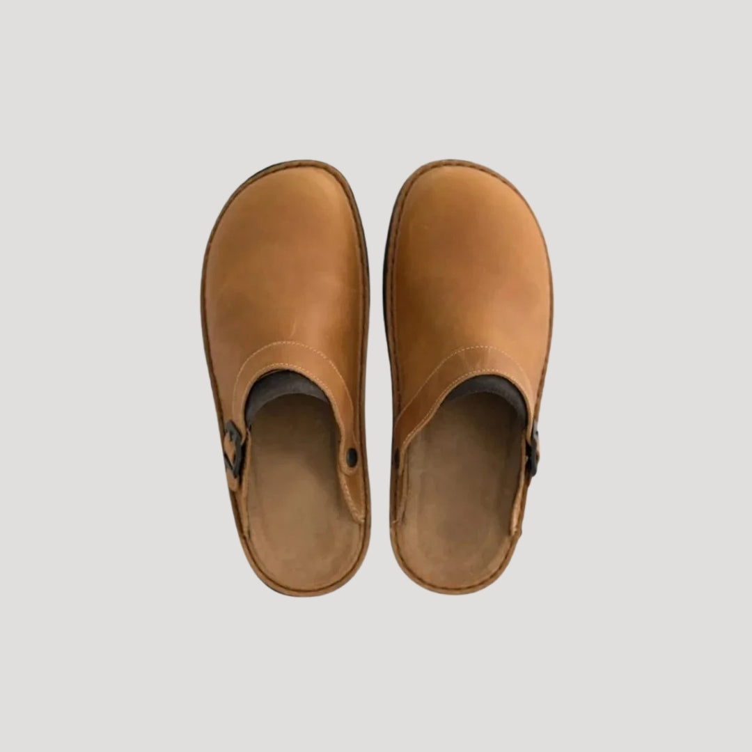 MEELANO Herre Slip-on Loafers Læder Med Justerbar Rem Og Stødabsorbering