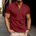 MEELANO Herrepoloshirt i bomuld, blå. Allround komfort og fritid.