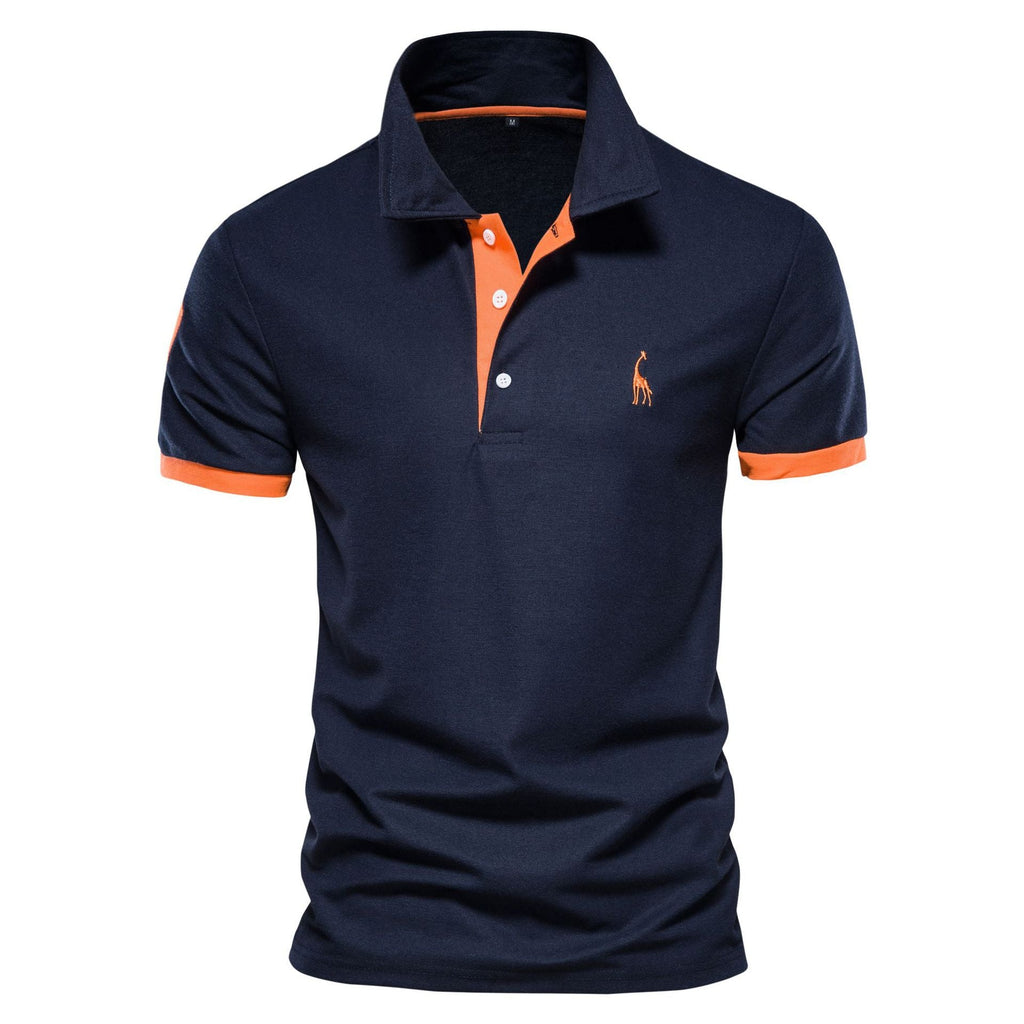 MEELANO Herrepoloshirt i klassisk design i materiale af høj kvalitet Orange Marineblå