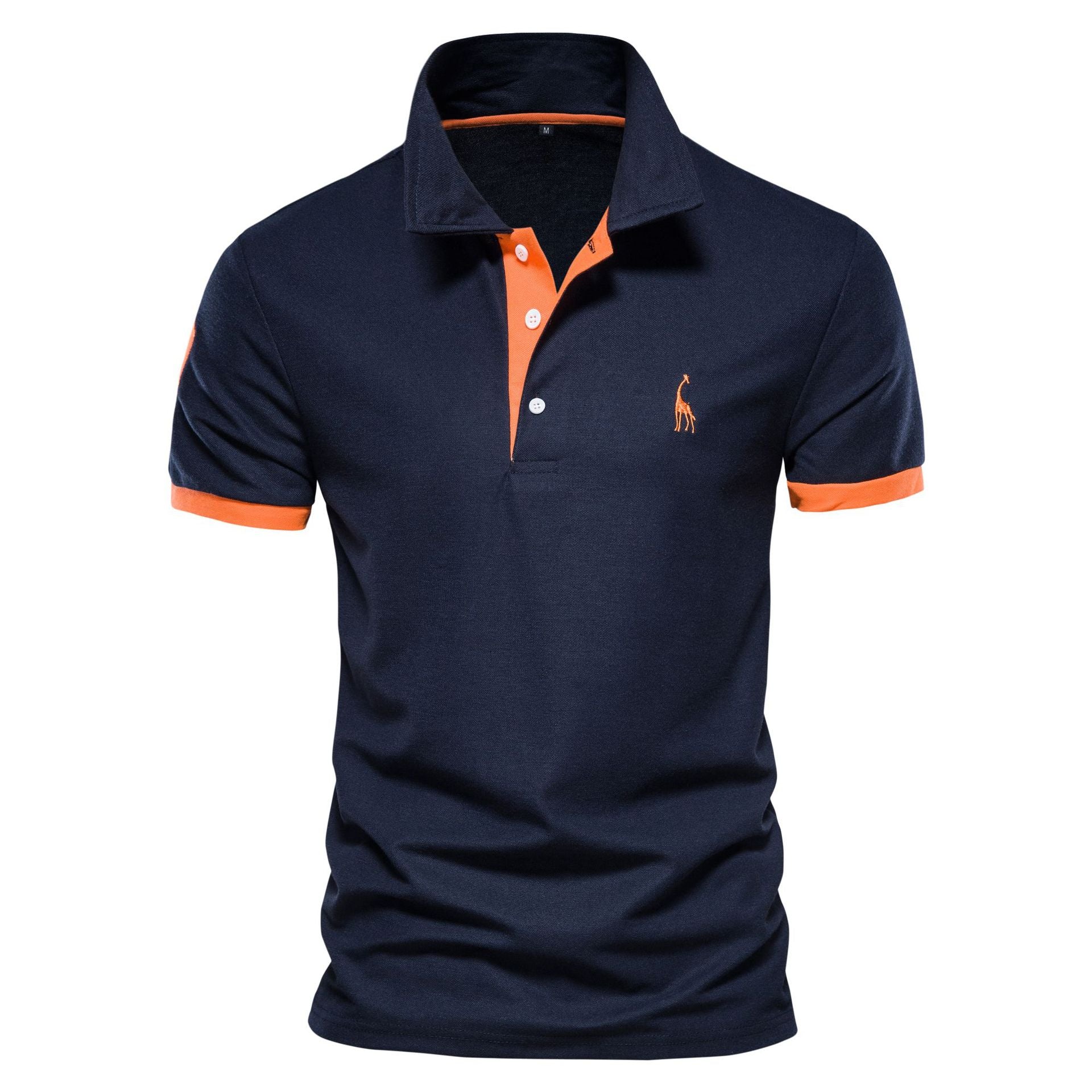 MEELANO Herrepoloshirt i klassisk design i materiale af høj kvalitet Orange Marineblå