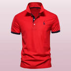 MEELANO Herrepoloshirt i klassisk design i materiale af høj kvalitet rød