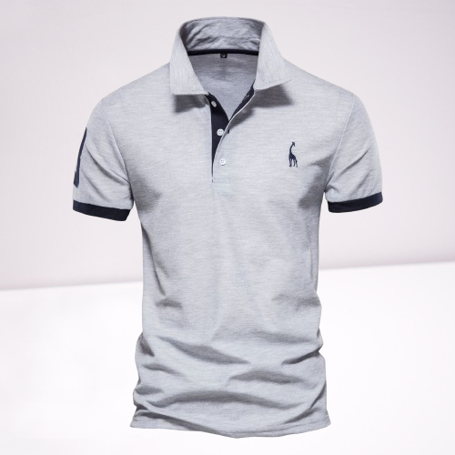 MEELANO Herrepoloshirt i klassisk design i materiale af høj kvalitet grå