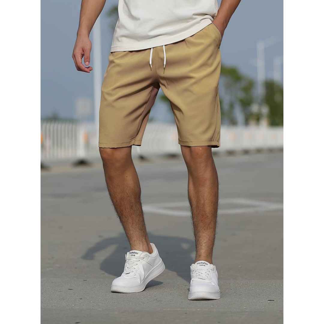 MEELANO Herreshorts i afslappet design | Komfortabel khaki