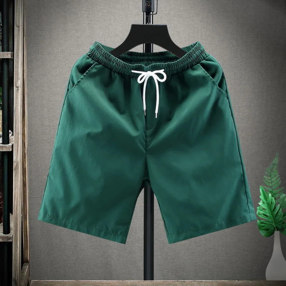MEELANO Herreshorts i afslappet design | Komfortabel mørkegrøn