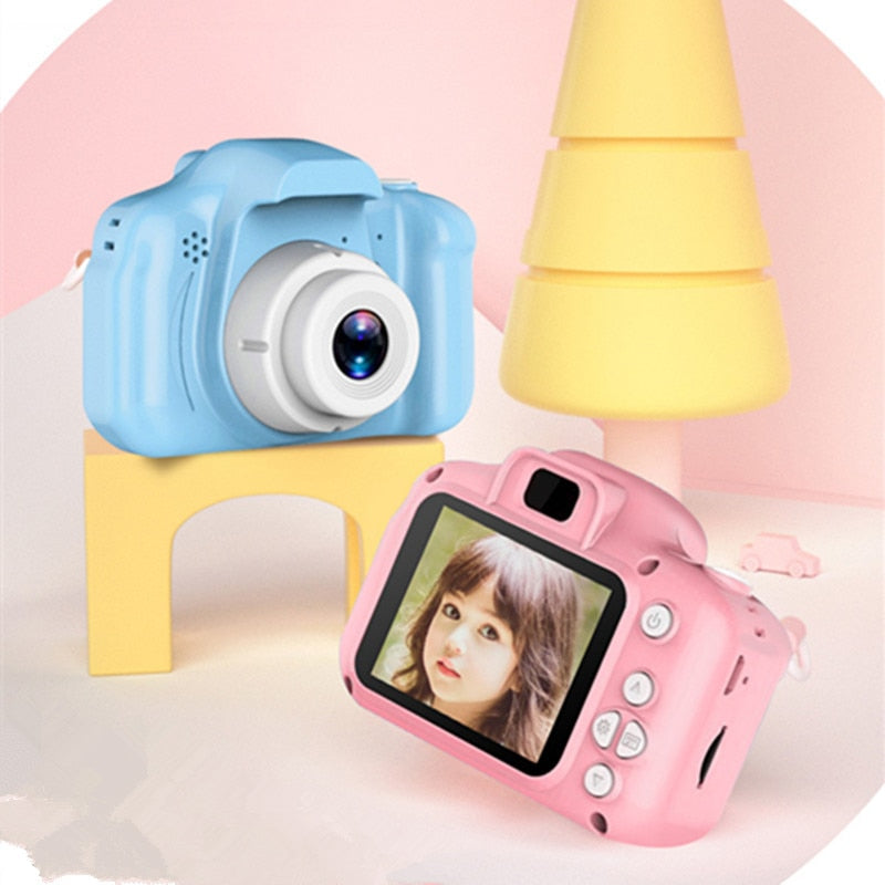MEELANO ToyCam HD – Digitalkamera til Børn 1080p med Foto & Video, Stødsikkert Cover, inkl. 16GB Kort, Pink eller Blå