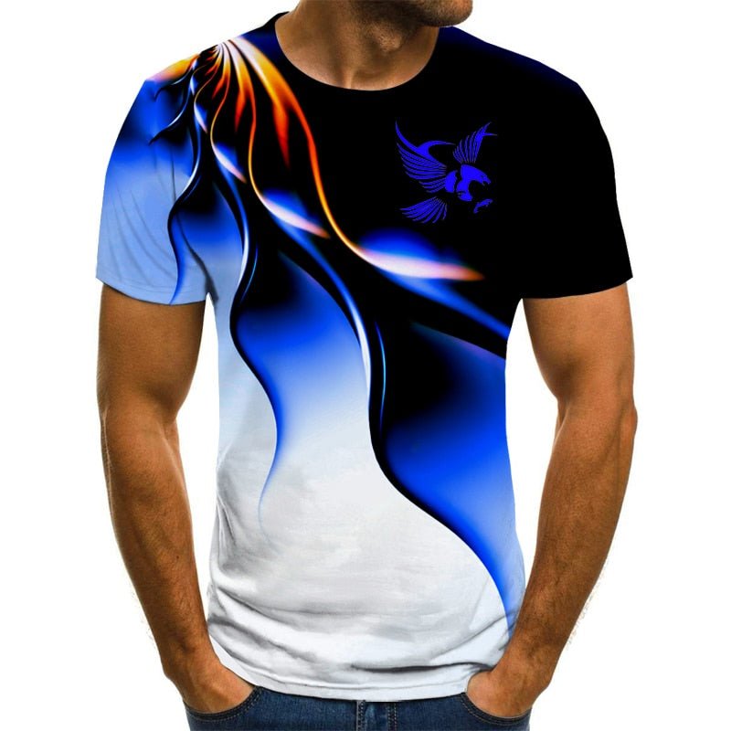 MEELANO Eagle | T-shirt til mænd – Markant Ørneprint, Førsteklasses Bomuld & Moderne Maskulinitet Blå