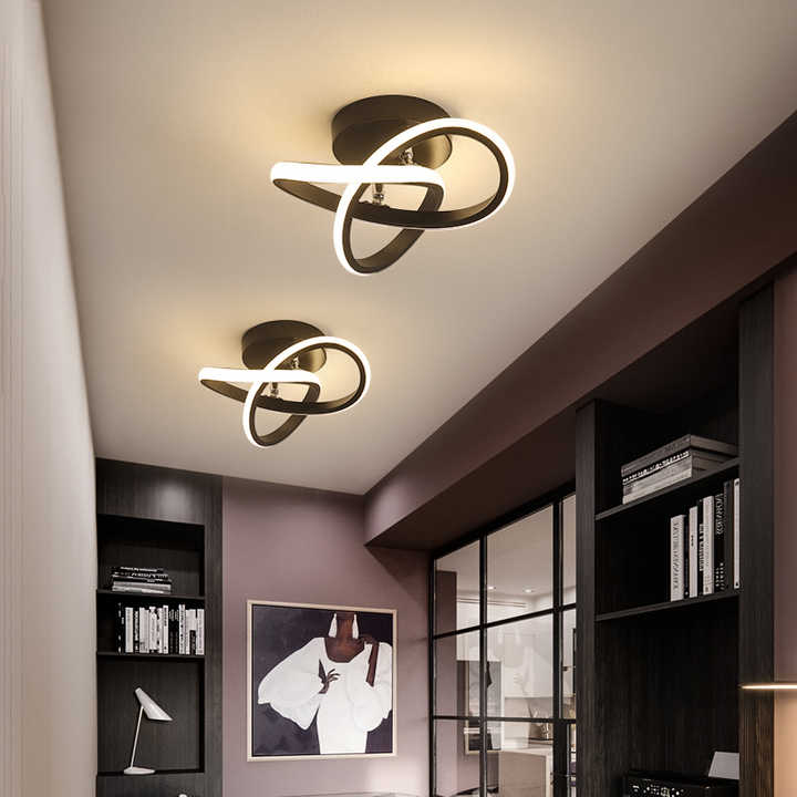 MEELANO SmartLight – Moderne og stilfuld loftslampe Sort kløver